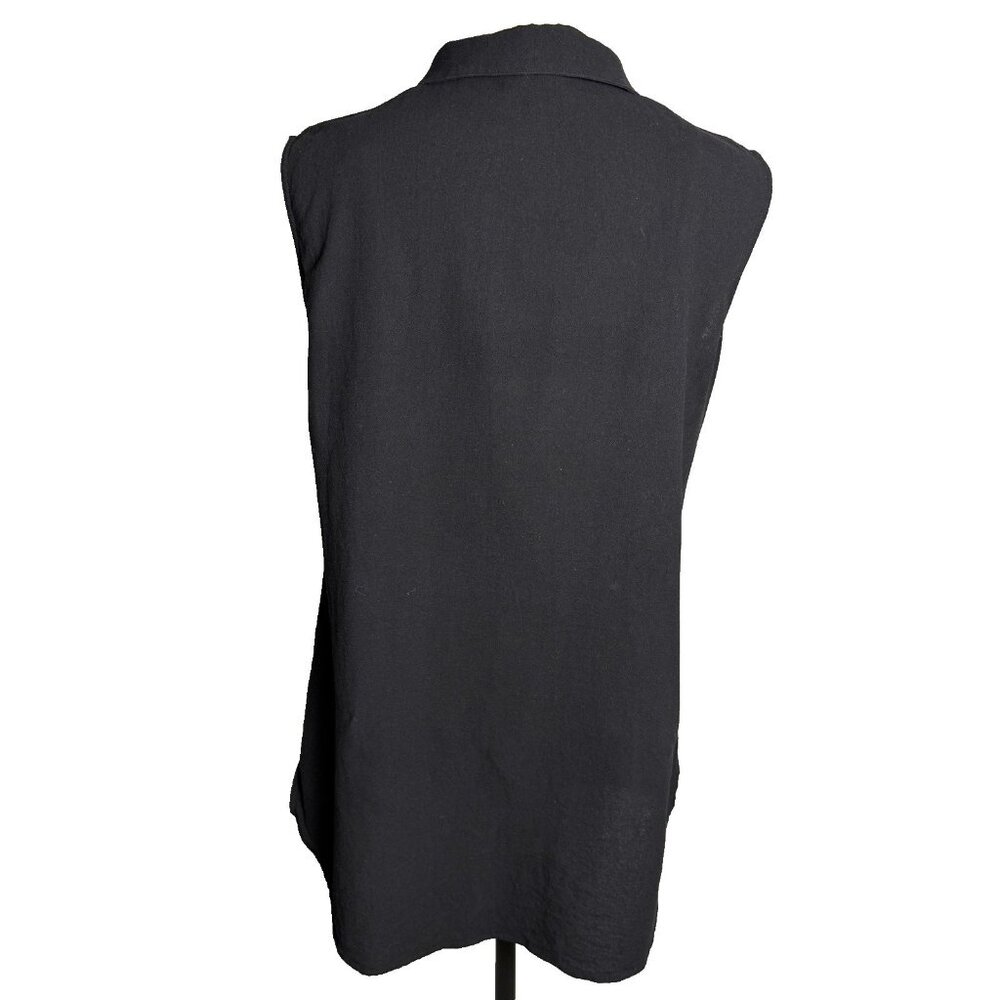 Cupshe Sleeveless Mini Dress or Tunic, Black Sz L, Button Details Create V Neck - Picture 6 of 12
